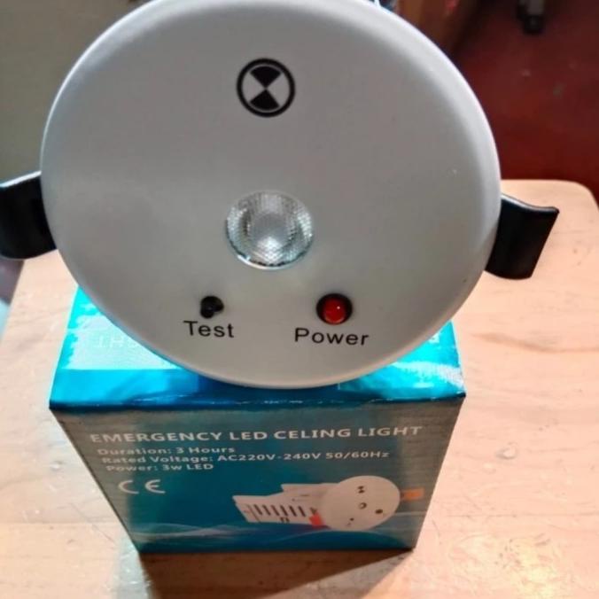 downlight led panel emergency lamp ceiling plafon 3w 3 watt