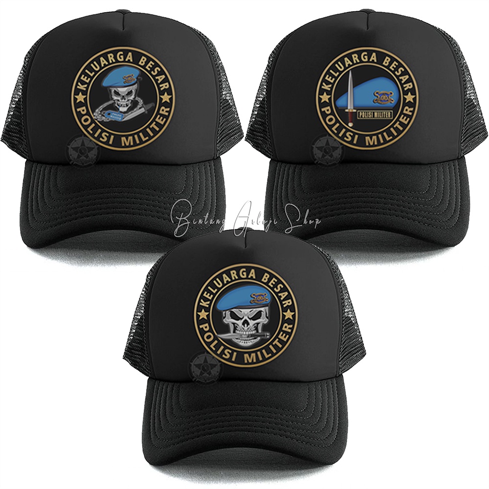 Topi Skull Keluarga Besar Polisi Militer (Polri) Istimewa &amp; Murmer