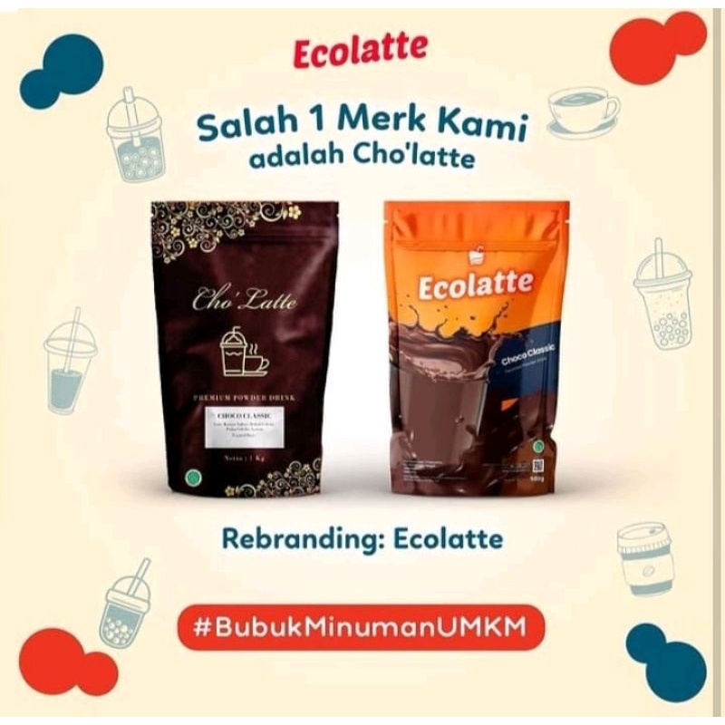 

PROMO Bubuk Minuman Kiloan Ecolatte Rasa Choco Classic Kemasan 500gr