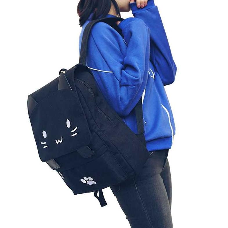 Viral Tas Ransel Wanita Model Cat Cartoon - Bb637 Titangadget