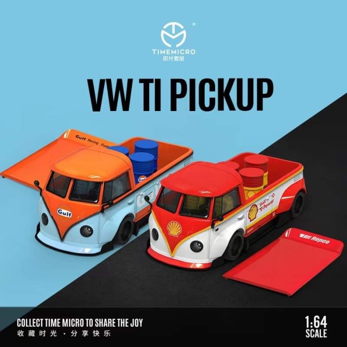 Hot Sale Po Time Micro Vw Volkswagen T1 Pickup Gulf & Shell Terbaru
