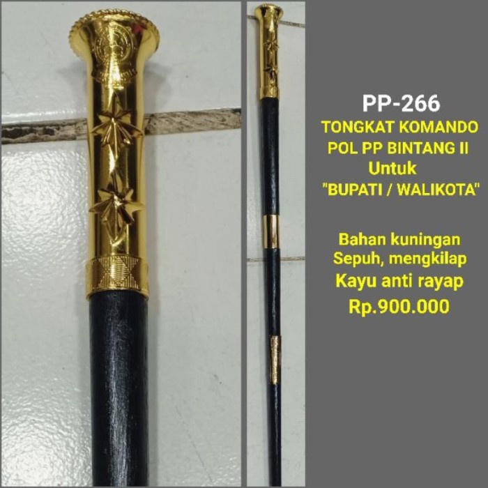 Must Have Pp-266 Tongkap Komando Pol Pp Untuk Bupati / Walikota Tongkat Komando Termurah