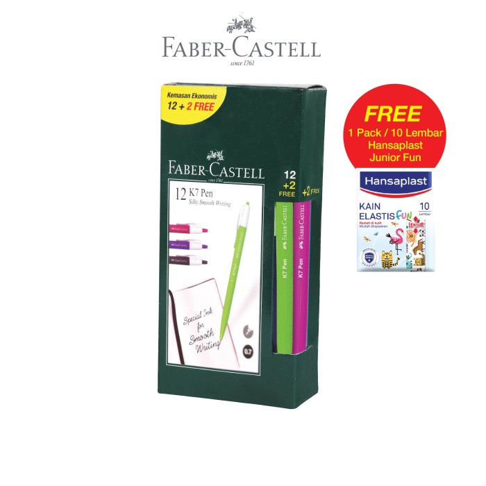 

Discount Faber Castell Ballpoint K7 Pen 0.7 Ink Black 1 Box isi 12 /ALAT TULIS AESTHETIC/ALAT TULIS