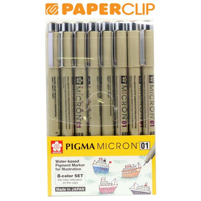 

TERMURAH BALLPOINT SAKURA PIGMA MICRON XSDK01-8 SET 8 /ALAT TULIS AESTHETIC/ALAT TULIS SET/ALAT