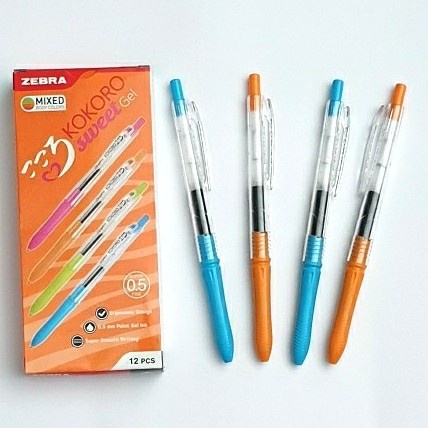 

TERLARIS Pulpen Zebra Kokoro Sweet Gel Tinta Hitam 0,5 mm 1 Pack 12 pcs /ALAT TULIS AESTHETIC/ALAT
