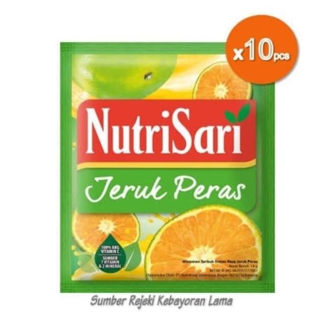 

Minuman Serbuk NutriSari Rasa Jeruk Peras / 1 Pak (4 Renceng) / 11gr