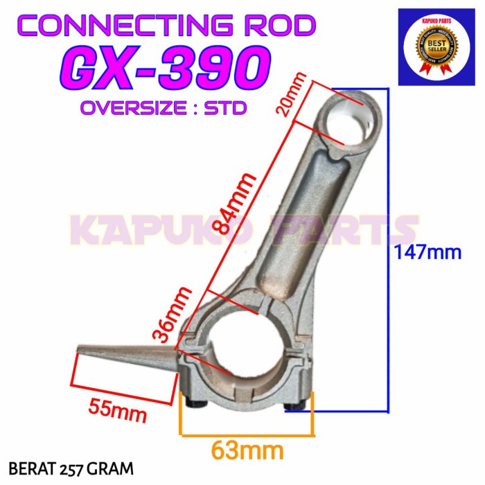 STANG SEHER GX 390/CONROD GX 390 ARRIVAL