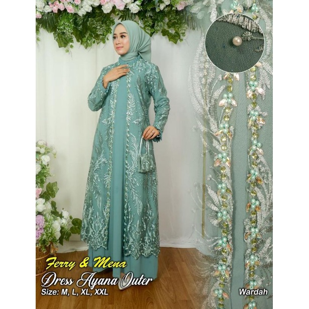 Dress 2in1 Cardigan Kekinian Pevita Original Butik