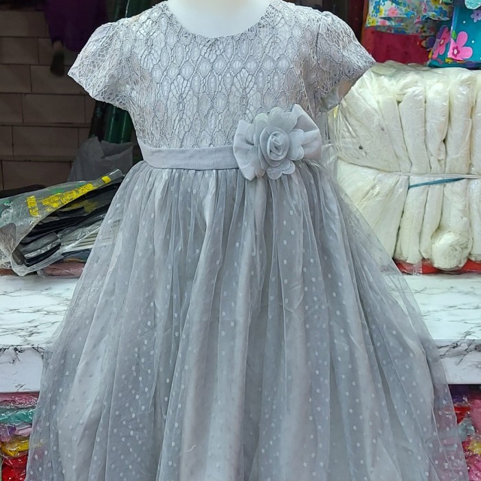 Gaun Anak Brokat Tile Dot Slyer