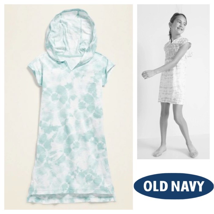 Old Navy Kids Hoodie Dress (Blue Tiedye) -Bisa Dipake Sampai Dewasa