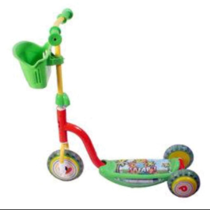 scooter anak skuter (L2J7) Eletrik Import Promo Tas Gendong COD Pedal Injak Manual D0V1 Sekuter Roda