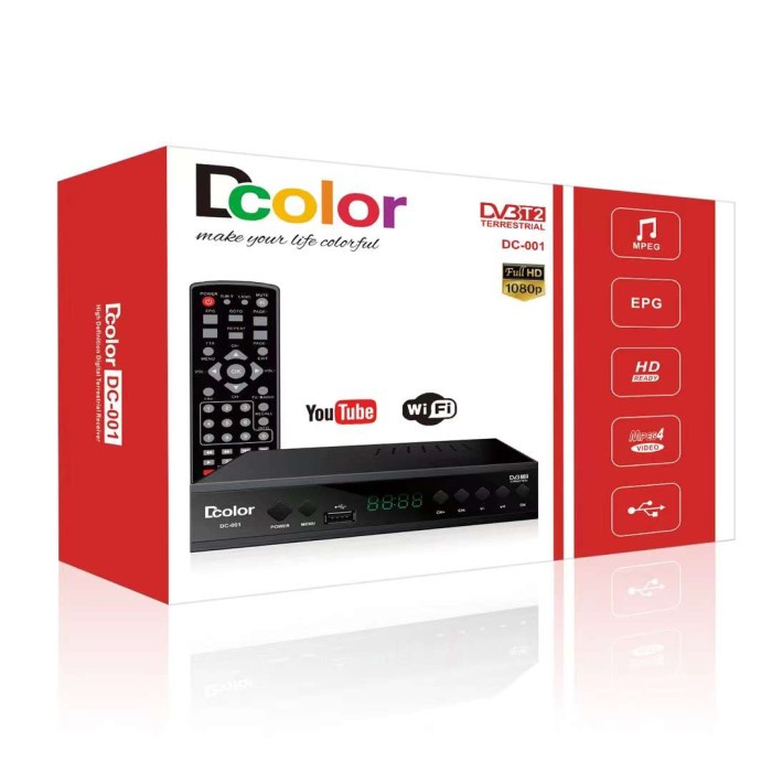 Terlaris Stb Digital Tv D'Color / Set Top Box Wifi Youtube