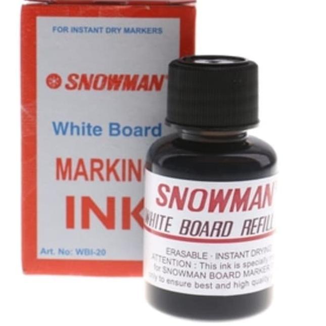 

3♬ZG1N-G ISI REFILL SNOWMAN SPIDOL HITAM WHITE BOARD Tinta non-permanent BG 12 LQS