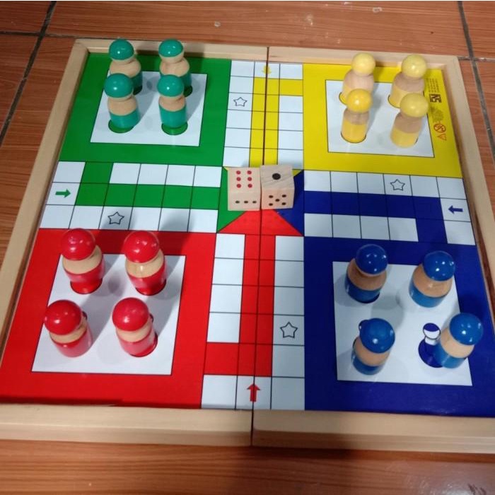 Termurah Mainan Ludo Kayu Pinus Ber Sni