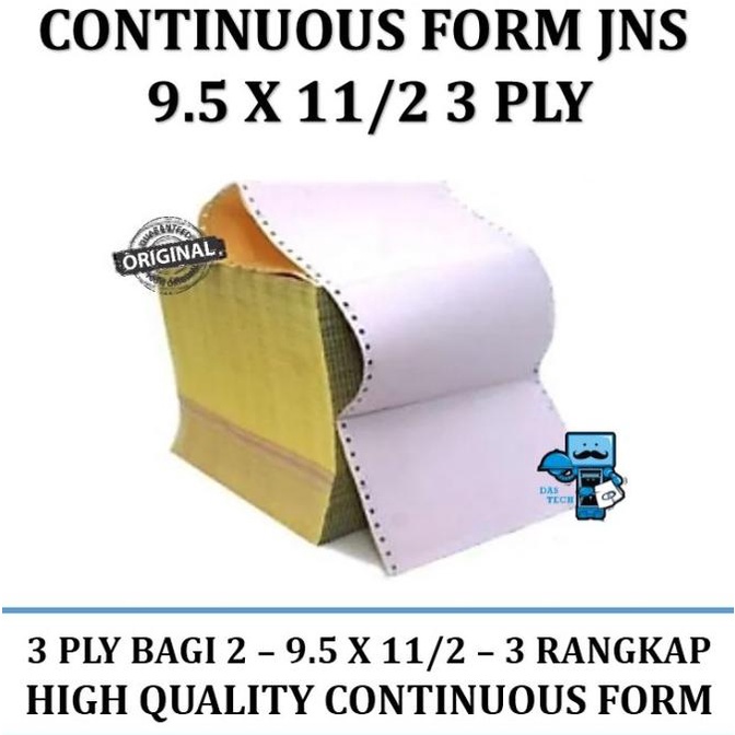 

Continuous Form Jns 9.5X11/2 3 Ply Ncr W