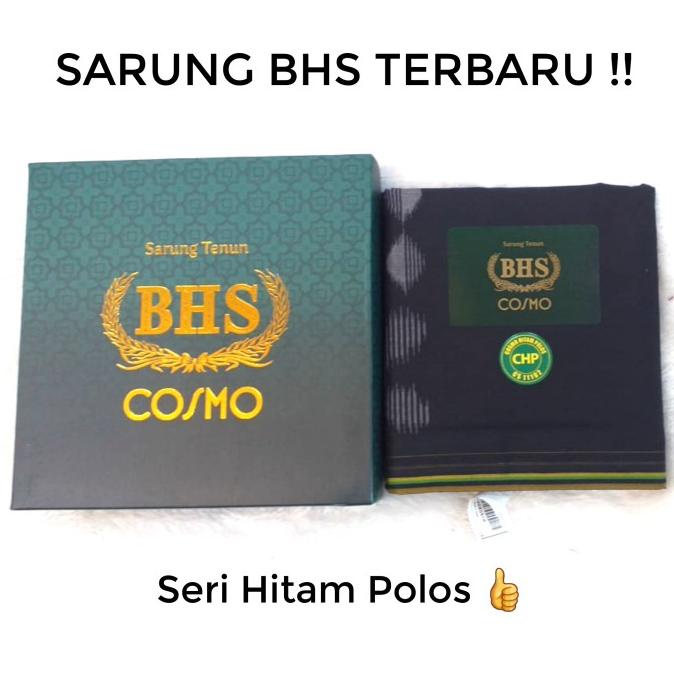 Sarung BHS Hitam Polos Mercericed Mesres Original Murah Premium (ASLI)