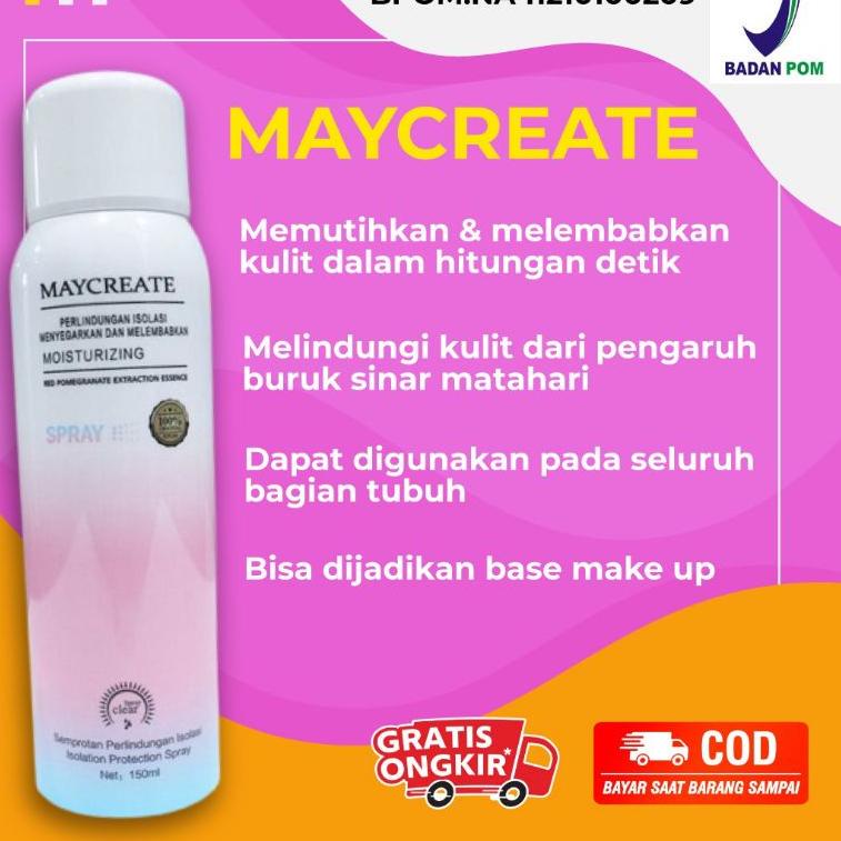 DISCOUNT  Maycreate Spray Pemutih Kulit 150 ml ORIGINAL / Pemutih Glowing BPOM - maycreate instant w