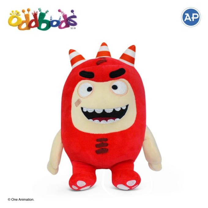 Oddbods Fuse Plush Toys Boneka - Red / Merah (Tinggi 30cm)