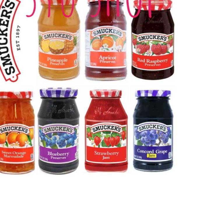 

Diskon✔️✔️SMUCKERS SMUCKER'S jam selai 340 gr strawberry blueberry concord grape apricot pinapple orange rasp