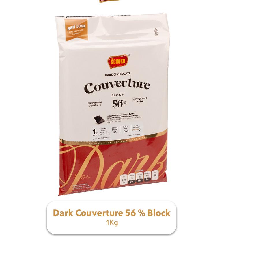 

Terbaru | KF7 | SCHOKO Dark 56% Couverture Block - 1 Kg / Coklat Kovertur Batangan