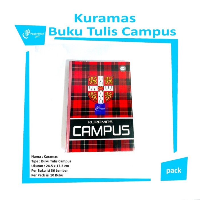 

TERBARU Kuramas - Buku Tulis 36 Lembar Campus - Pack /BUKU TULIS SEKOLAH/BUKU TULIS SIDU/BUKU TULIS