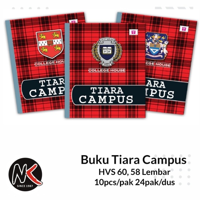 

BAYAR DITEMPAT Buku Tulis Campus Tiara Kwarto 58 Lembar /BUKU TULIS SEKOLAH/BUKU TULIS SIDU/BUKU