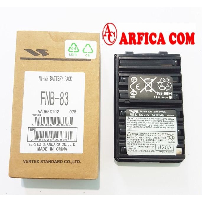 BATRE YAESU FNB 83 HT YAESU VX-150 FT-60 VX-160 VX-270 BATERAI YAESU