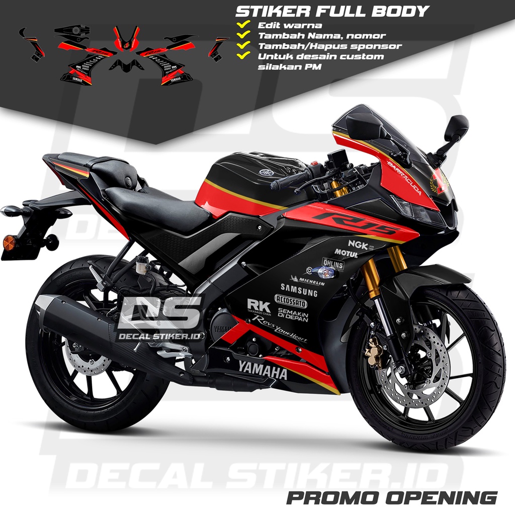 Decal R15 V3 Full Body Keren Stiker R15 V3 Full Body Keren Striping R15 V3 Terbaru Decal R15 V3 Full
