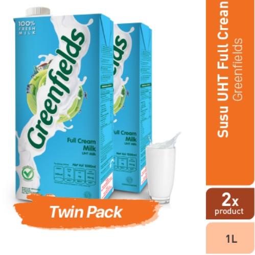 

PROMO⭐✅Susu UHT Full Cream Greenfields 1 L - Twin Pack