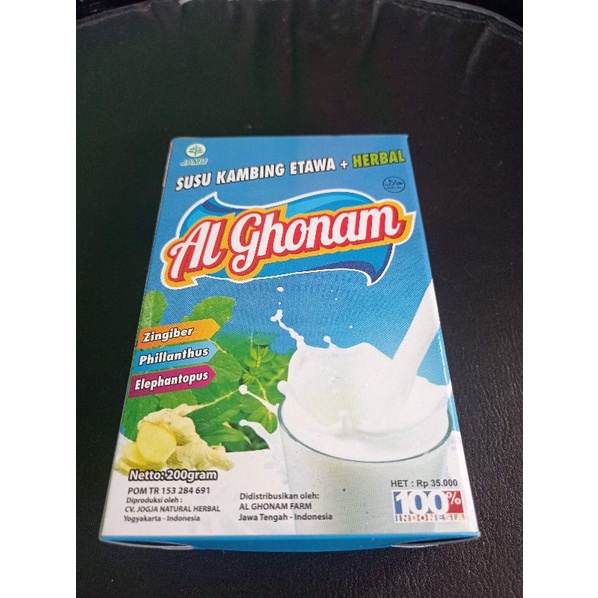 Susu Kambing Etawa + Herbal Al Ghonam 200 gr Asli Original