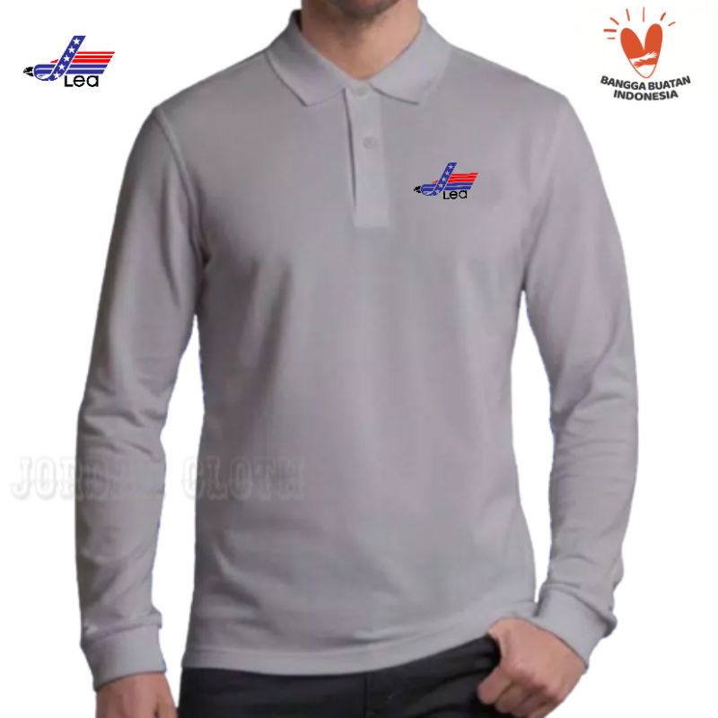 Polo shirt - Tshirt - Kaos Kerah Lengan Panjang Lea