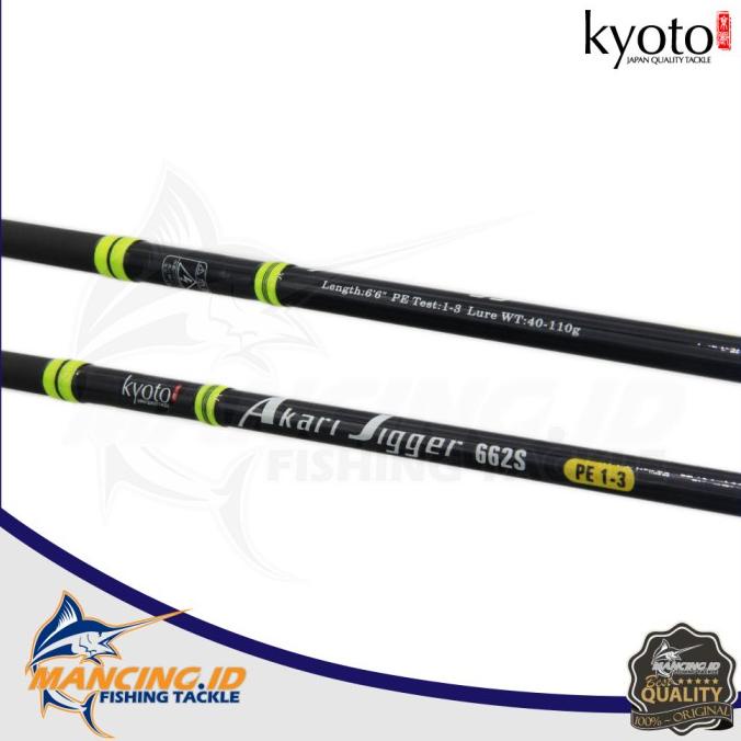 Gratis Ongkir Kyoto AKARI JIGGER Spinning Fishing Rod Joran Pancing Sungai Murah Kualitas Terbaik (mc00gs)