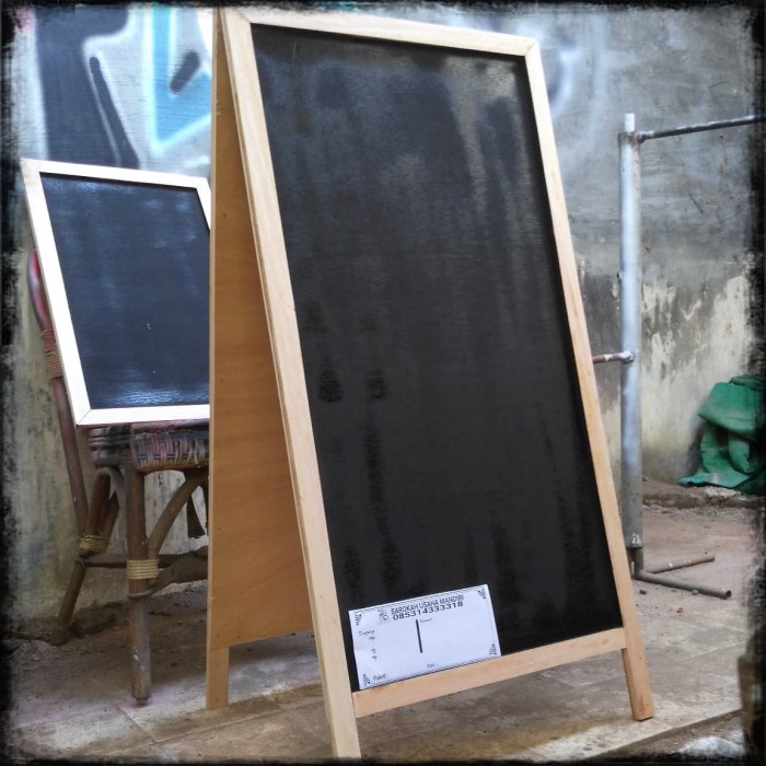 

Terlaris Chalkboard Blackboard Papan Tulis Double Stand Size 90X60Cm