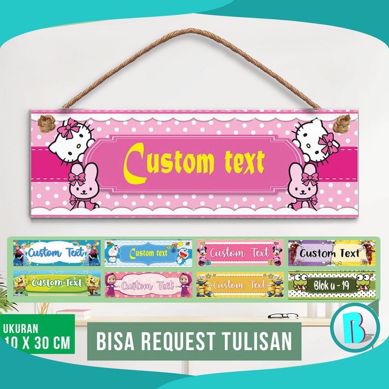 Hello Kitty Papan nama hiasan kamar anak