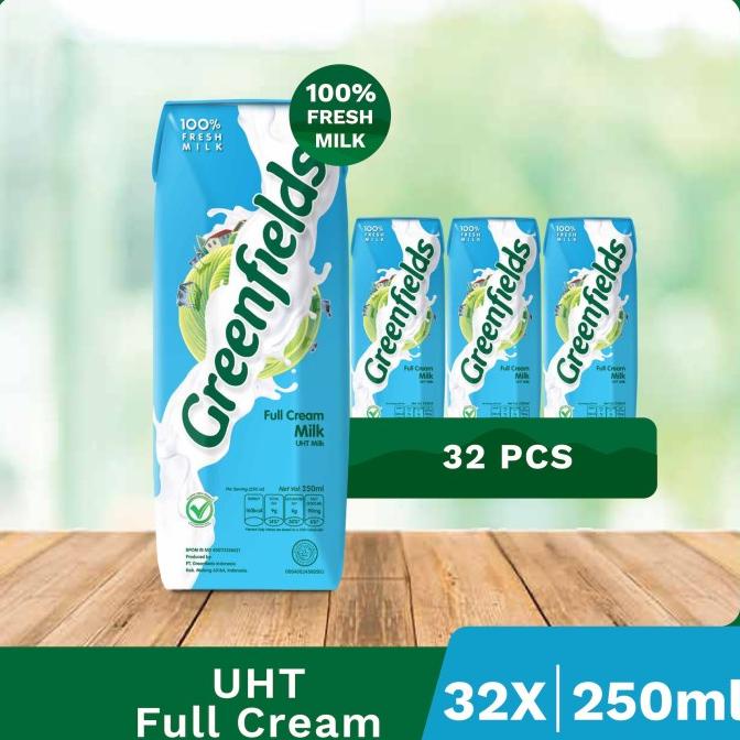 

[LEBIH HEMAT] Susu Greenfields UHT Full Cream 250ml x 1 Karton ---NEW---