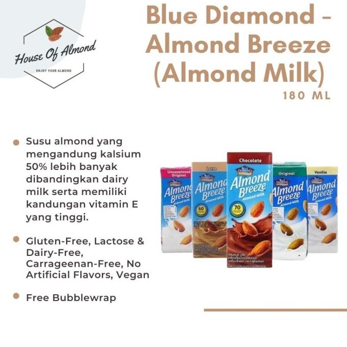 

Blue Diamond - Almond Breeze (Almond Milk) 180ml Kemasan Karton ---NEW---