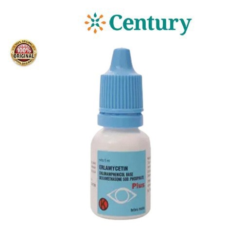 ERLAMYCETIN PLUS EYE DROPS 5ML/TETES MATA/INFEKSI MATA