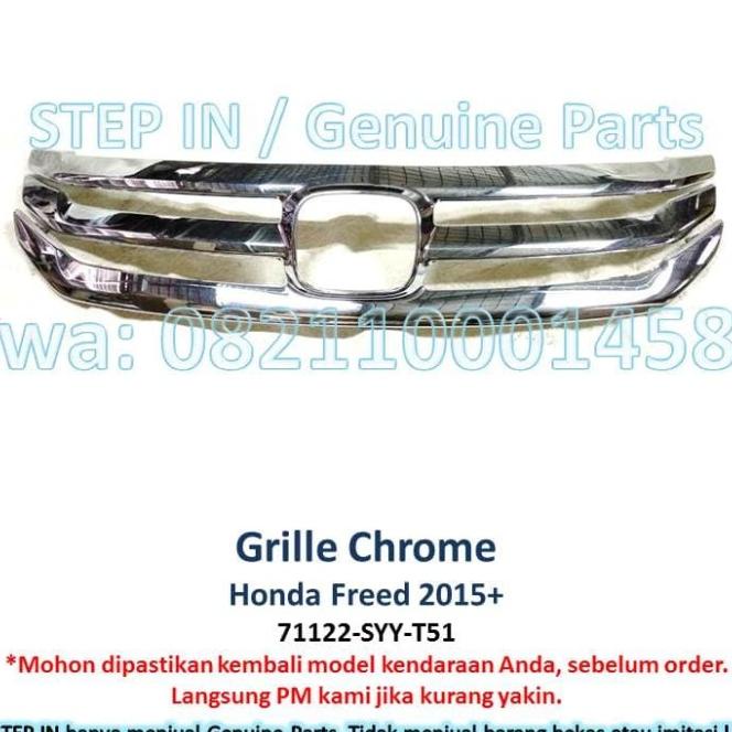 Lis Grill Chrome Bemper Atas Honda Freed 2015 Grille Radiator Vernekel