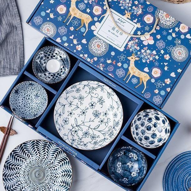 Miku Plate Bowl Gift Set / Hampers Piring Mangkok Keramik Jepang Unik