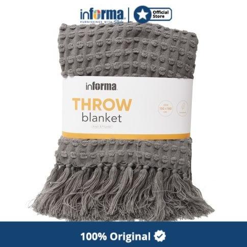 Informa Dorumi Selimut Throw - Abu-Abu