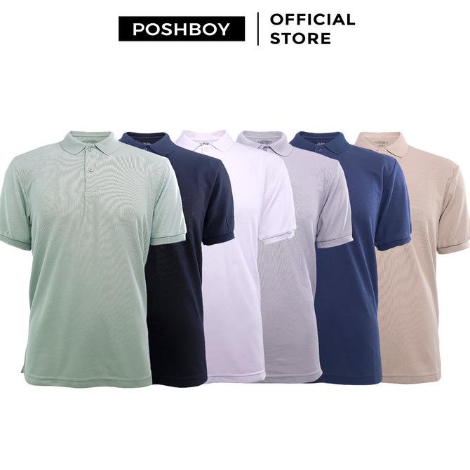 POSHBOY Basic Polo Shirt - Kaos Kerah Pria Lengan Pendek