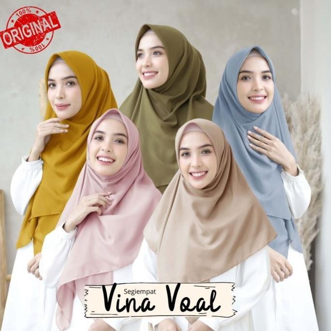Hijabwanitacantik - Segi Empat Vina Voal | Hijab Segi Empat Polos