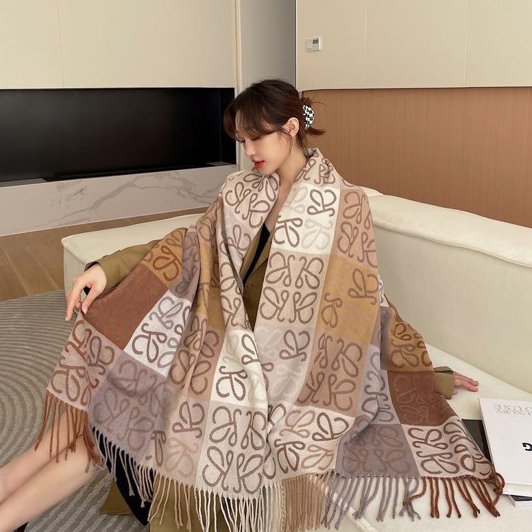 BISA COD SYAL LV CASHMERE IMPORT /SHAWL WINTER/ SELENDANG PASMINA PREMIUM TERLARIS