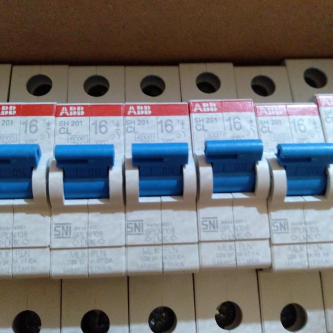 COD MCB 16A MERK ABB BIRU ORIGINAL PLN TYPE SH201