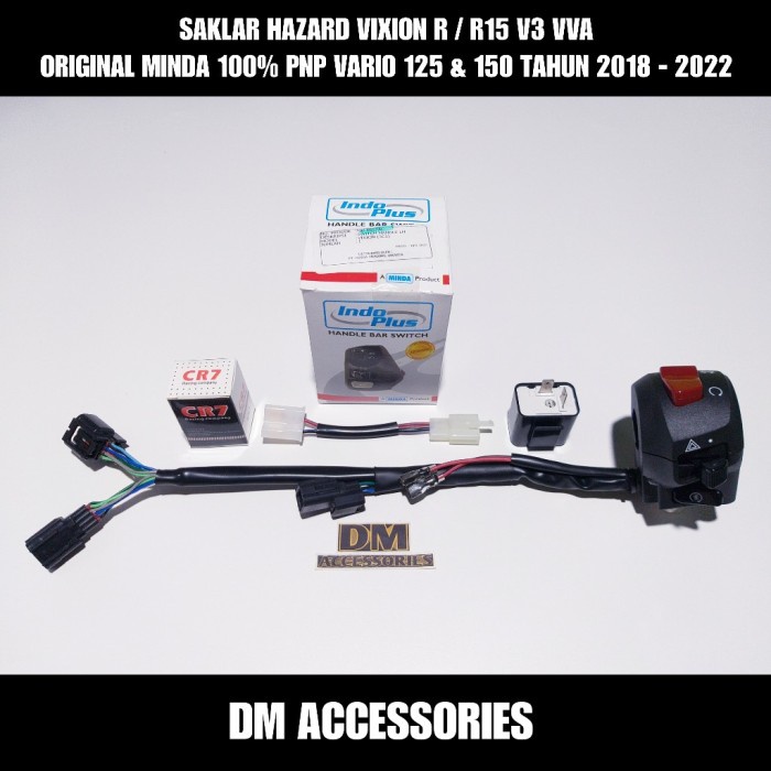 Saklar Kanan Hazard Vixion R Original Minda 100% Pnp Vario 125 & 150