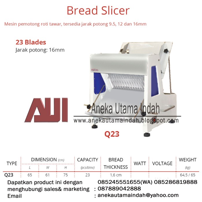 Terlaris Q23 Bread Slicer / Mesin Pemotong Roti Tawar / Mesin Pengiris Roti