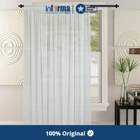 INFORMA - GORDEN - CURTAIN VITRACE RAINDROP WHITE 280X250CM