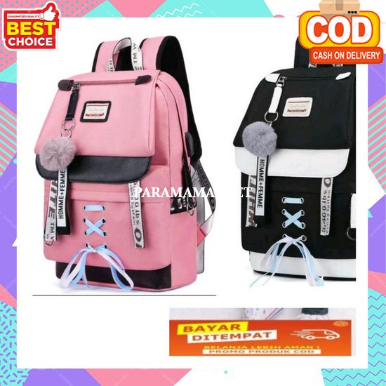 Tas Ransel Cewek Mini Korea Batam Lucu Branded Wanita Dewasa Remaja Korean Style Kekinian Sd Smp Sma