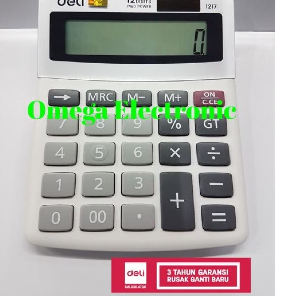

(9GDK2-D Deli 1217 Calculator Desktop Kalkulator Meja Kantor Office 147✶