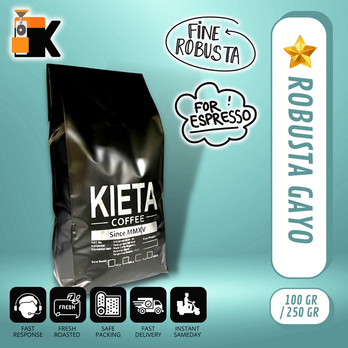 

TERMURAH Kopi Fine Robusta Aceh Gayo by Kieta Coffee 250gr - Biji Kopi /KOPI EUBE/KOPI KAPAL